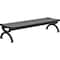 Global Industrial 6' Aluminum Park Bench, Black 436977BK - alternate 1